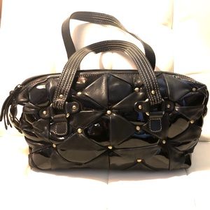 Michael Rome Black Leather Purse Made in Italy
